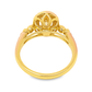 14k Yellow Gold Oval Shape Diamond Promise Ring 0.22 ctw