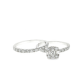 14K White Gold Princess Cut Diamond Engagement Ring 1.00 ctw | Elegant Bridal Set – Jewelry Palace Lithonia GA