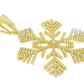 10K Yellow Gold Diamond Snowflake Pendant 3.00 ctw | Iced Out Winter Pendant – Jewelry Palace