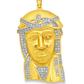 10K Yellow Gold Diamond Jesus Pendant 0.50 ctw | Round Cut Diamond Accent Religious Charm