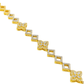10K Yellow Gold Women’s Clover Diamond Link Bracelet 1.45 ctw – Elegant 7" Design | Jewelry Palace
