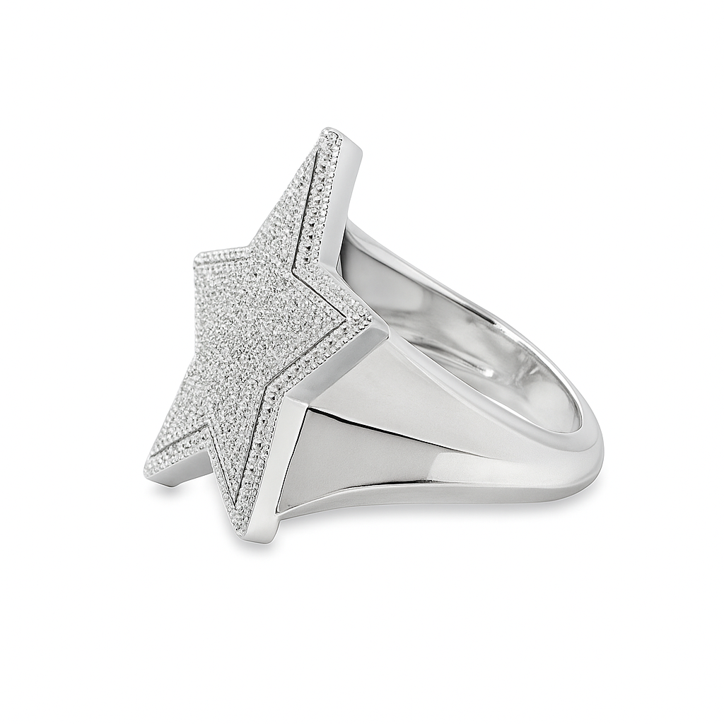 10K Yellow & White Gold Diamond Star Ring 1.14 ctw – Bold Statement Ring | Jewelry Palace Lithonia, GA