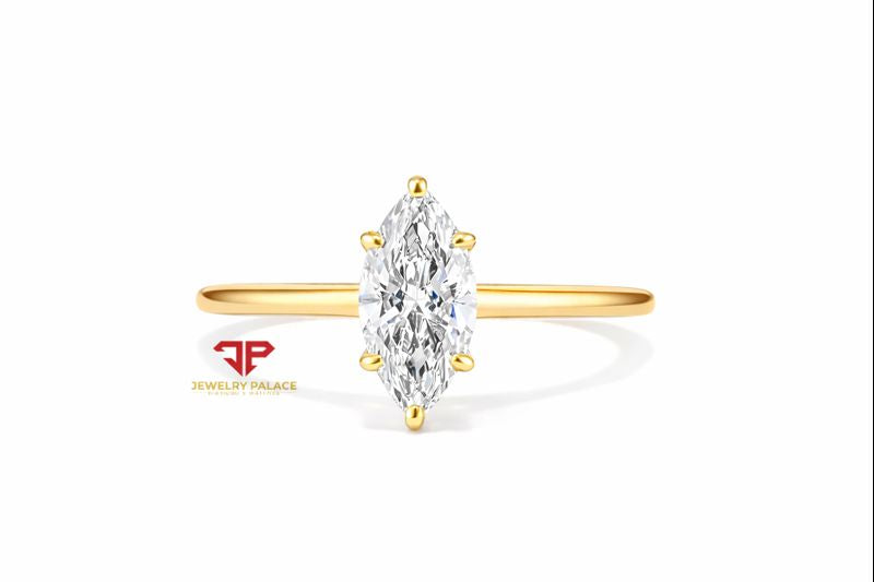 14K Gold 1 CTW Lab Grown Diamond Solitaire Ring | Emerald, Radiant, Oval, Pear, Round & Marquise