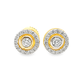 10K Yellow Gold Diamond Halo Earrings – 1/4 CTW Center Stone Design | Jewelry Palace