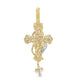 10K Yellow Gold Diamond Cross Pendant 2.50 ctw