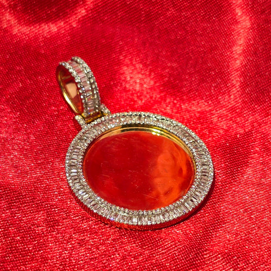 10k Yellow Gold Diamond Memory Pendant 0.80 ctw