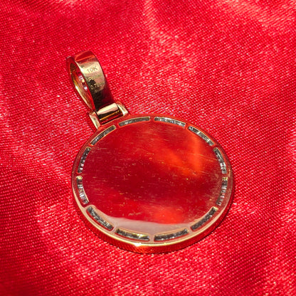 10k Yellow Gold Diamond Memory Pendant 0.80 ctw