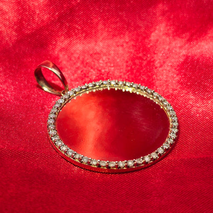 10k Yellow Gold Diamond Memory pendant