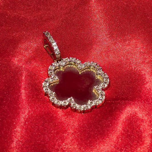 10k Yellow Gold Diamond Four Leaf Clover Pendant 0.50 ctw