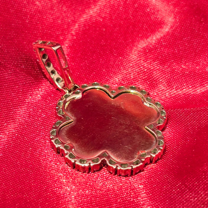 10k Yellow Gold Diamond Four Leaf Clover Pendant 0.50 ctw