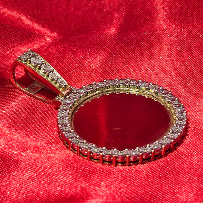 10k Yellow Gold Diamond Memory Frame Pendant 0.75 ctw