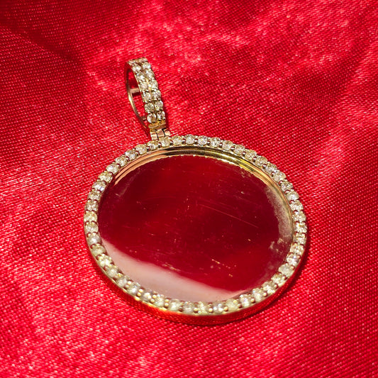 10k Yellow Gold Diamond Round Memory Pendant 1.0 ctw