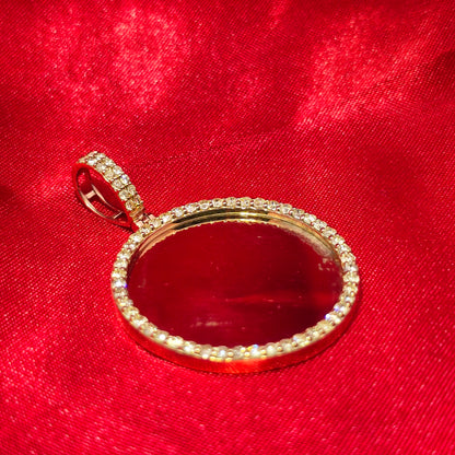 10k Yellow Gold Diamond Round Memory Pendant 1.0 ctw