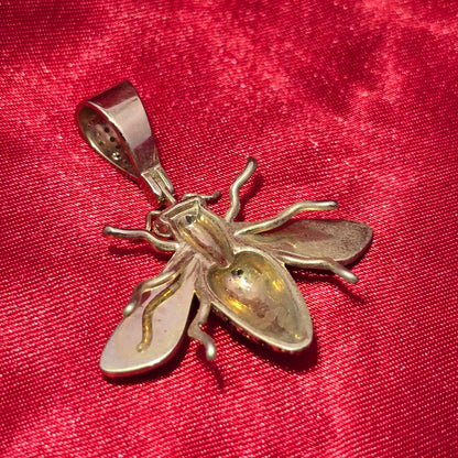 Iced Bee Pendant 1.25 ctw Diamond 10K Yellow Gold