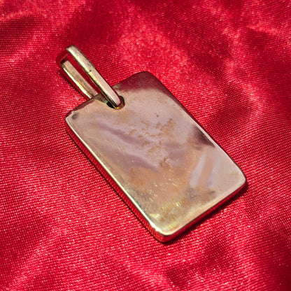 Baguette Tag Diamond Pendant 7 ct. 10K Yellow Gold
