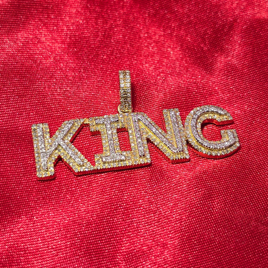 King Pendant 0.68 ct. Diamond 10K Yellow Gold