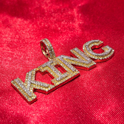 King Pendant 0.68 ct. Diamond 10K Yellow Gold