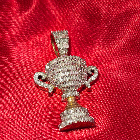 Diamond Swarovski Crystals World / Champion Cup Pendant 1.62 ctw Diamond 10K Yellow Gold
