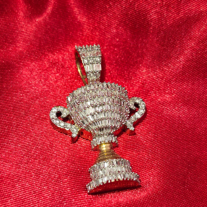 Diamond Swarovski Crystals World / Champion Cup Pendant 1.62 ctw Diamond 10K Yellow Gold