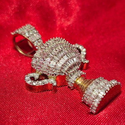 Diamond Swarovski Crystals World / Champion Cup Pendant 1.62 ctw Diamond 10K Yellow Gold