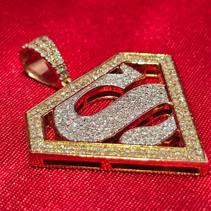Superhero Pendant 0.74 ct. Diamond 10K Yellow Gold