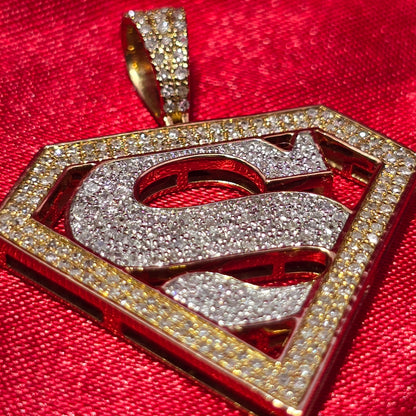 Superhero Pendant 0.74 ct. Diamond 10K Yellow Gold