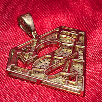 Superhero Pendant 0.74 ct. Diamond 10K Yellow Gold