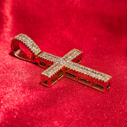 Cross Pendant 1.00 ctw Diamond 10K Yellow Gold