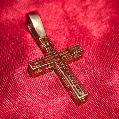 Cross Pendant 1.00 ctw Diamond 10K Yellow Gold