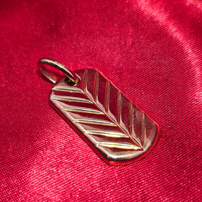 Dog Tag Pendant 2.00 ctw Diamond 10K Yellow Gold