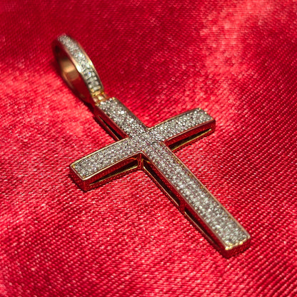 Cross Pendant 0.30 ctw Diamond 10K Yellow Gold