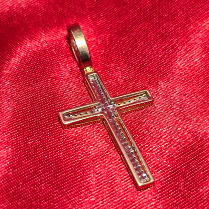 Cross Pendant 0.30 ctw Diamond 10K Yellow Gold