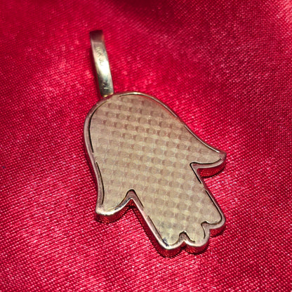 Enlightened Hamsa Pendant 1.45 ctw Diamond 10K Yellow Gold
