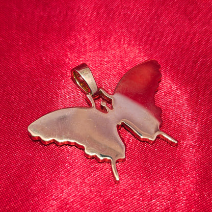 Butterfly Pendant 1.46 ctw Diamond 10K Yellow Gold