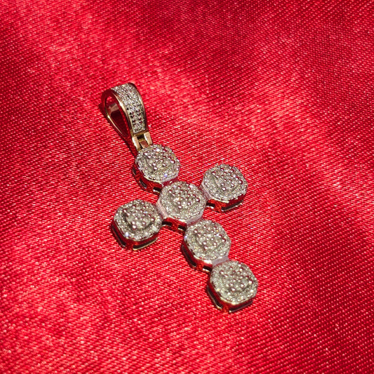 Cross Pendant 0.25 ctw Diamond 10K Yellow Gold