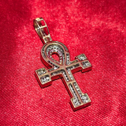 Ankh Pendant 0.5 Ct. Diamond 10K White Gold