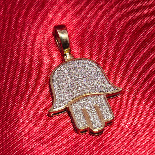 Hamsa Pendant 0.33 ctw Diamond 10K Yellow Gold
