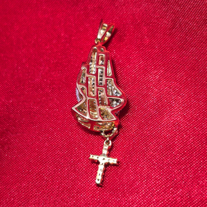 Praying Hands Pendant 0.875 Ct. 10K Gold