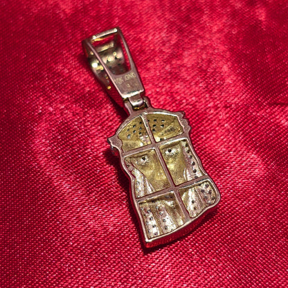 Jesus Face Pendant 0.5 Ct. Diamond 10K Yellow Gold