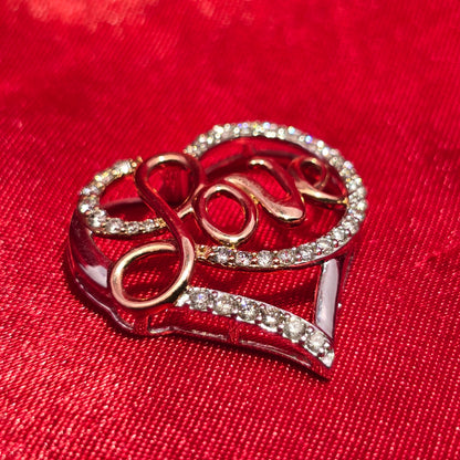 Love Heart Pendant 0.56 ctw Diamond 10K Yellow Gold
