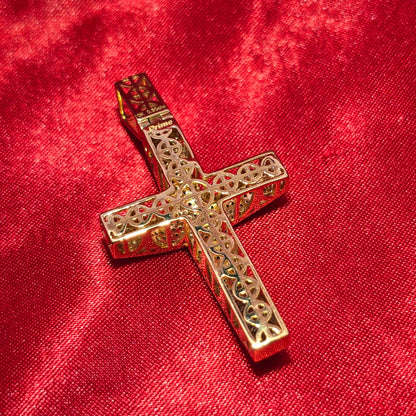 Cross Pendant 0.60 ctw Diamond 10K Yellow Gold