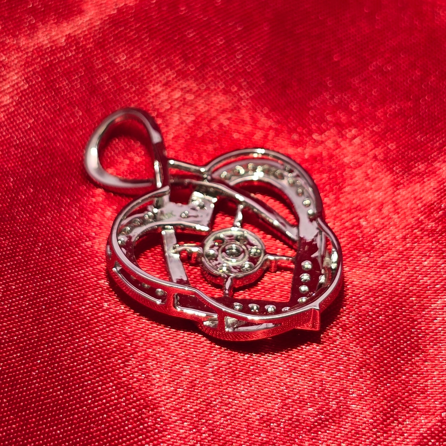 Elegant Heart Pendant 0.67 Ct. Diamond 10K White Gold
