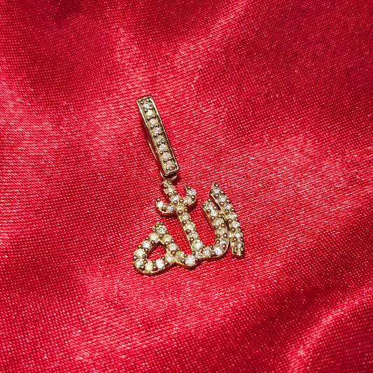 Allah Pendant 0.5 Ct. Diamond 10K Gold