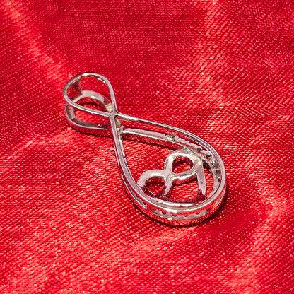 Infinite Heart Pendant 0.10 ctw Diamond 10K White Gold