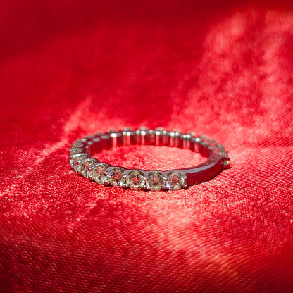 Engagement Ring with Band 4.0 ctw Diamond 14K White Gold