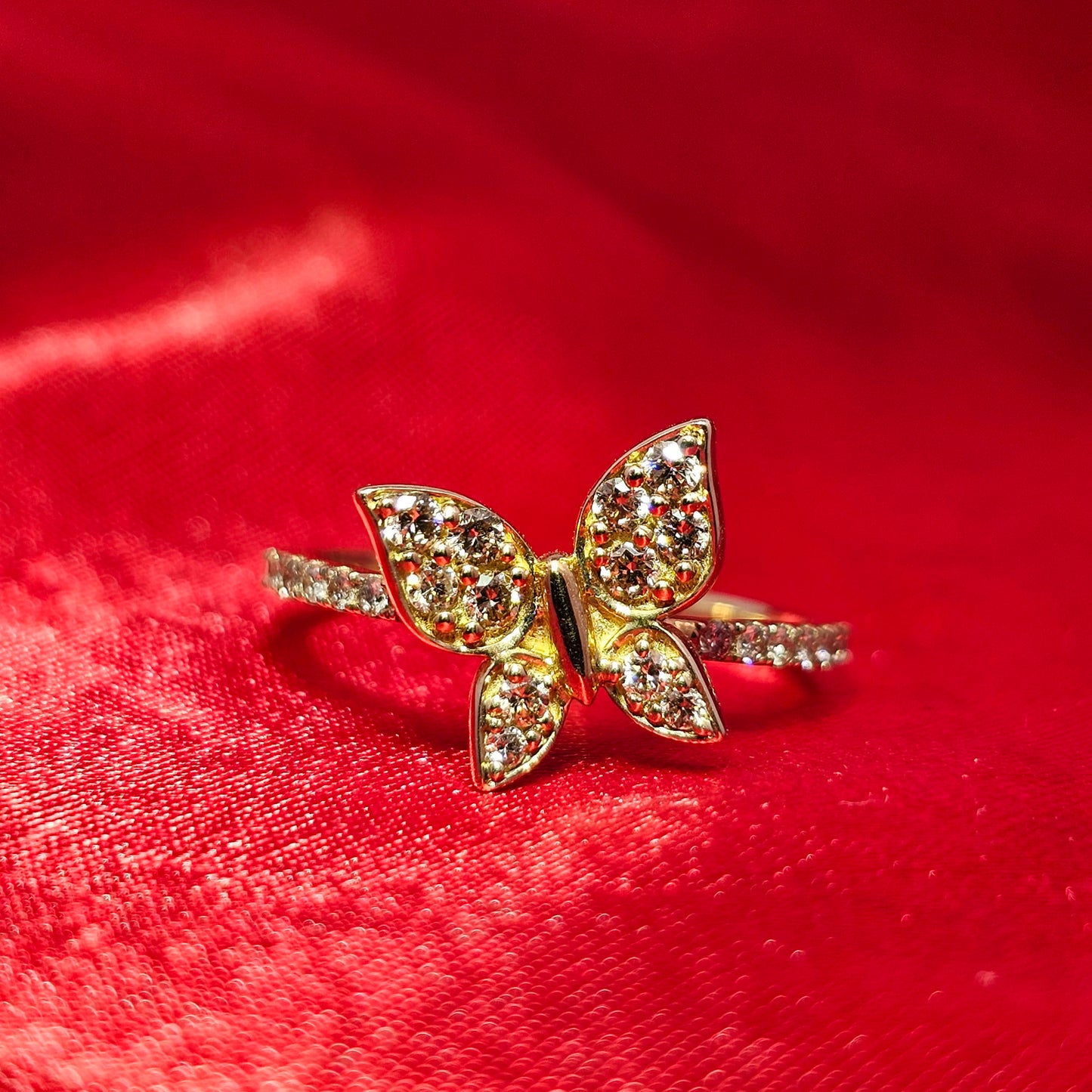 Butterfly Ring 0.40 ctw Diamond 10K Yellow Gold