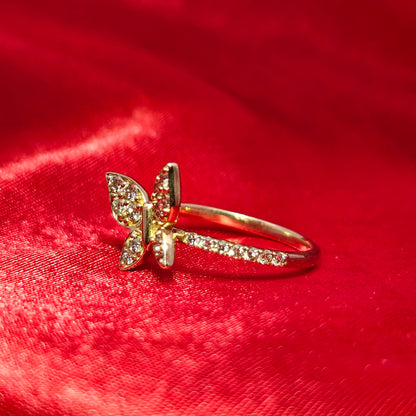 Butterfly Ring 0.40 ctw Diamond 10K Yellow Gold