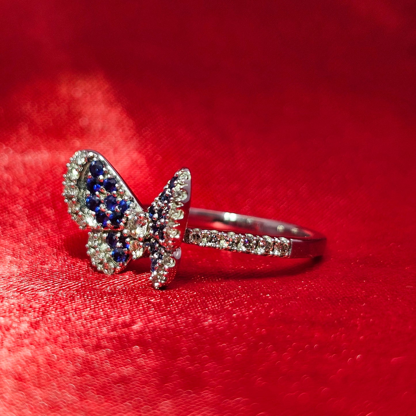 Butterfly Ring 0.33 ctw Diamond 10K White Gold