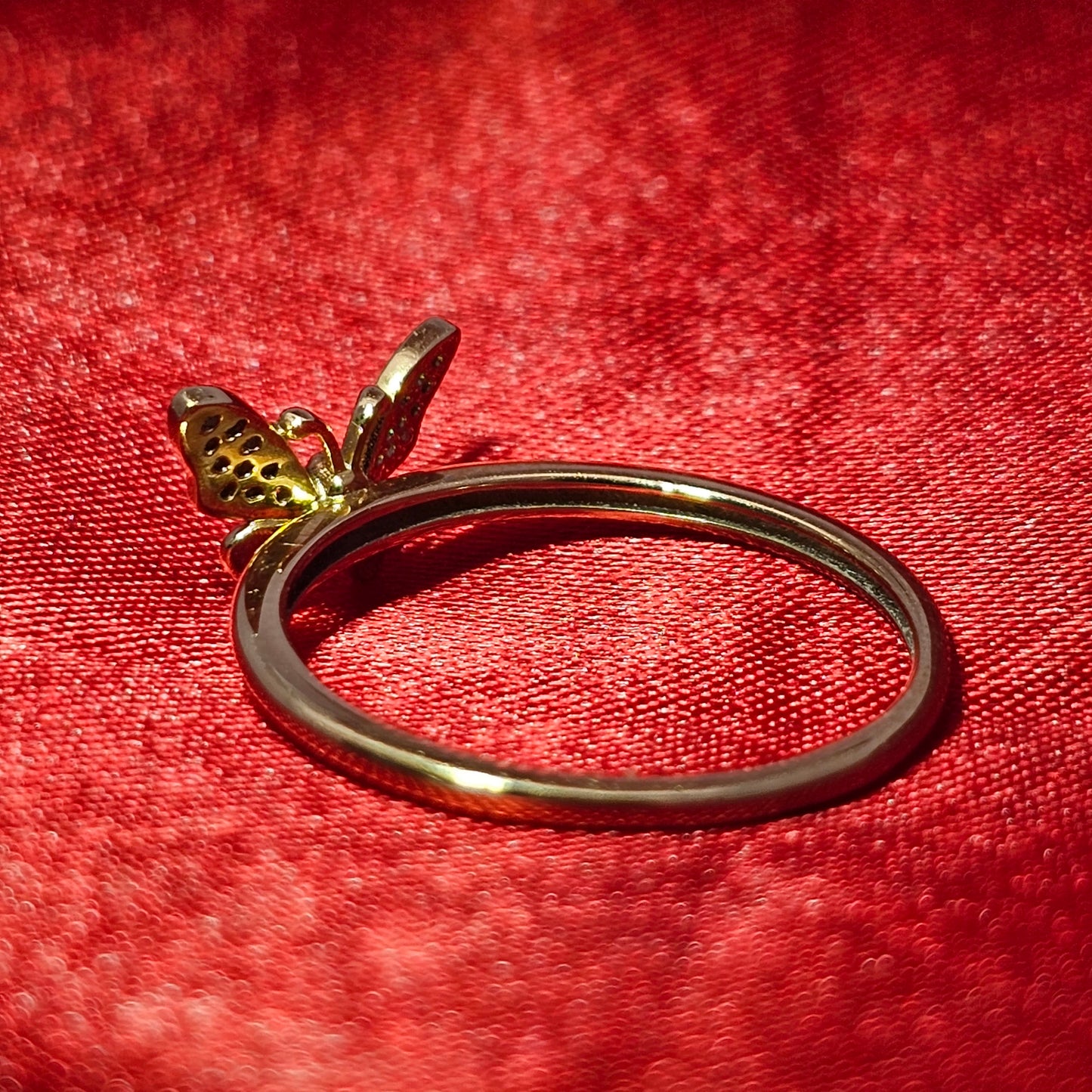 Butterfly Ring 0.05 ctw Diamond 10K Yellow Gold