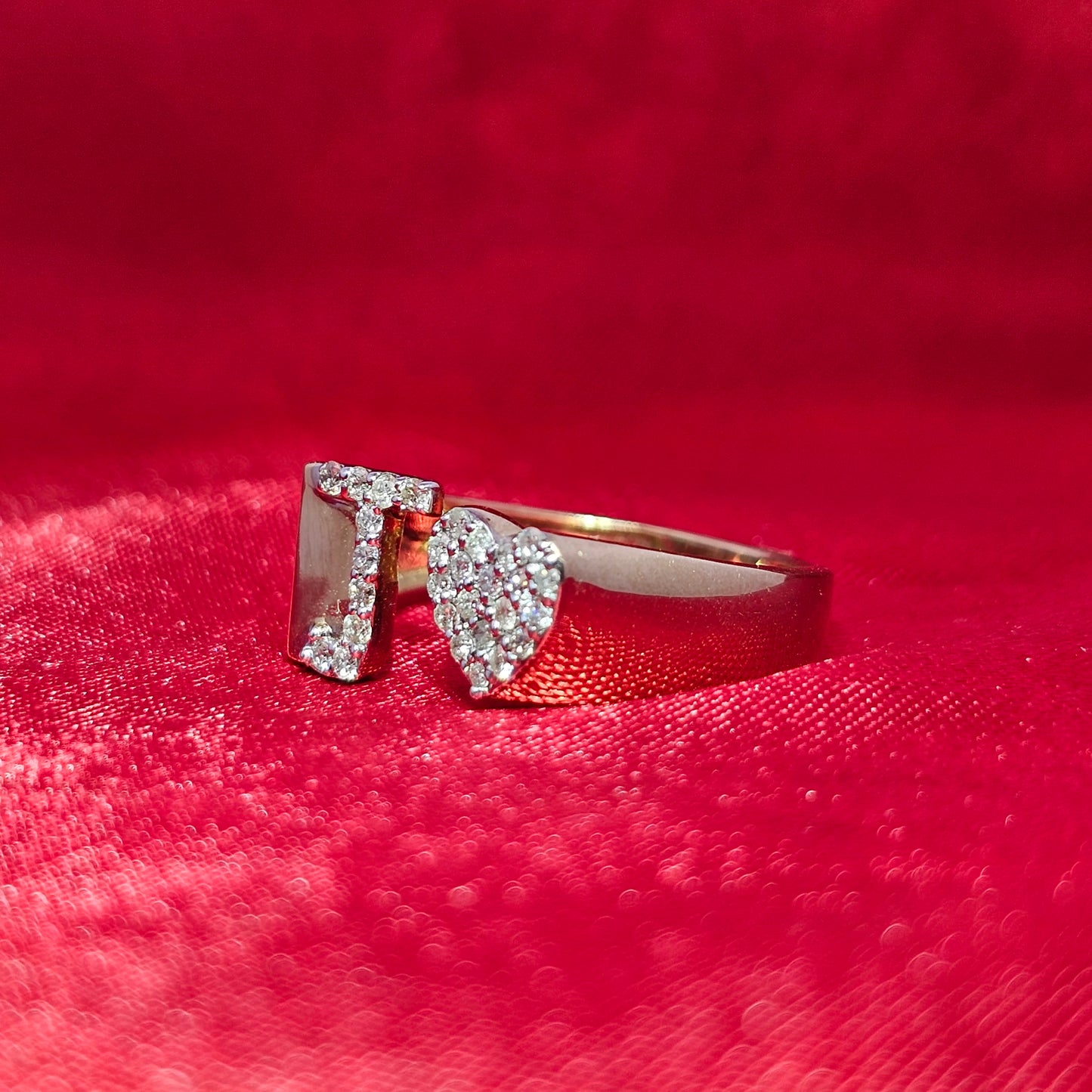"J" Initial Ring 0.30 ctw Diamond 14K Yellow Gold